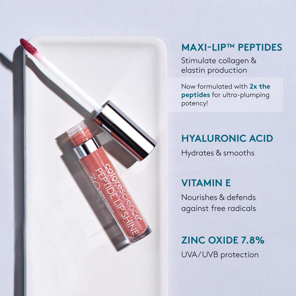 Peptide Lip Shine SPF 30 - SHADE ROSE